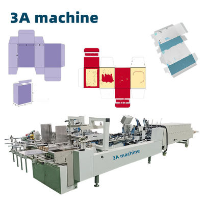 3A PLC CQT 800 Karton/Gorrigeerde rechte lijn doos folder Gluer Machine voor verpakking