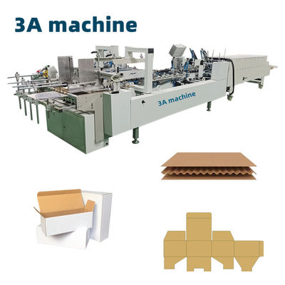 Automatische pneumatische CQT-800WK-2 gegolfde papierdoos folder lijmmachine voor kartonnen