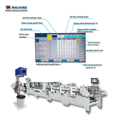 1ACQ-1 Kleefmachine Papier plakmachine Mini Box Cold Glue Application System met 1