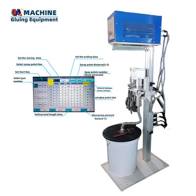 3ACQ-1 6 kanalen 1 Guns Glue Machines voor doosmaken en papiermachines