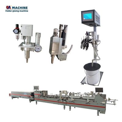 6 Channel 4 Cold Glue Guns Parfume Box Making Machine met optionele configuraties
