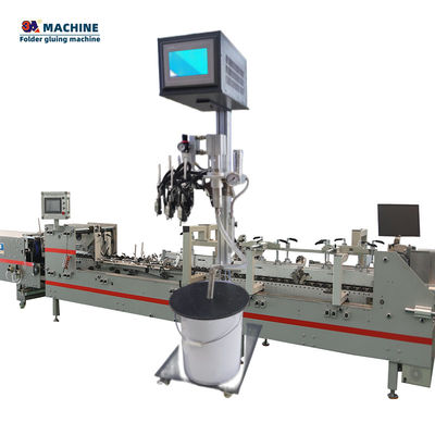 6 Channel 4 Cold Glue Guns Parfume Box Making Machine met optionele configuraties