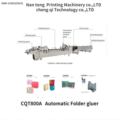 CQT/800A Automatische folder Gluer Box Maker Machine 1600 KG Automatische Grade Automatische