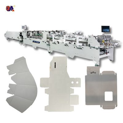 Karton vouwlijm Semi-automatische folderlijmmachine voor doos plakmachine 380V3P