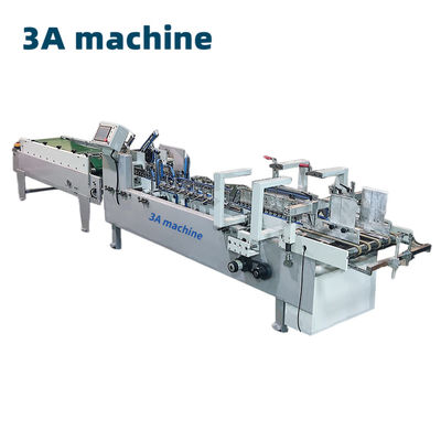 High Speed Paper Folder and Gluer Machine 3ACQ 580D met 5,5 kW automatische lijmmachine