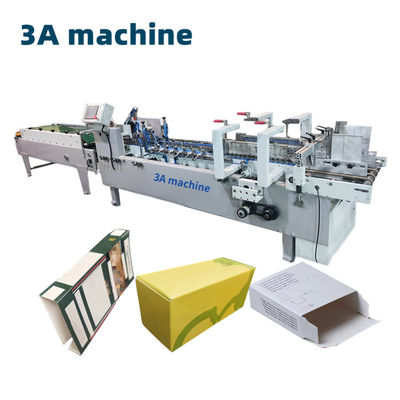 Paper Lunch Box maken machine met zijkleef vouwbare en onderkant Hook Gluer 3ACQ 580D