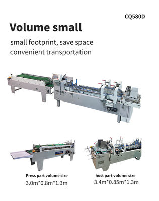 250 m/min. Snelheid 3ACQ*580 Edg Gluer Folder Glue Machine Paper Box Making Machine