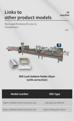 Papier folder machine koud lijm machine voor dozen 3ACQ*580D in de fabriek
