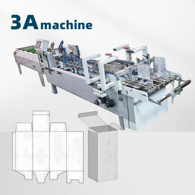 6*1*1.35M Semi-automatische folder glueermachine voor kartonnen doos folder gluing 130mm-500mm