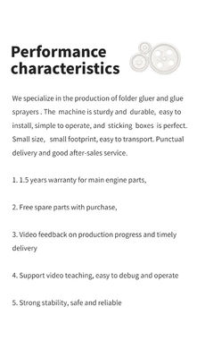 High Speed Folder Gluer Machine voor papiermateriaal en doos ontvouwde breedste papiergrootte