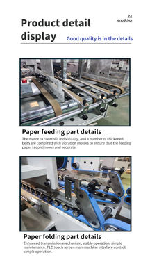 Automatische kwaliteit Automatische 3ACQ 580E doos plakmachine voor papier lijmmachine