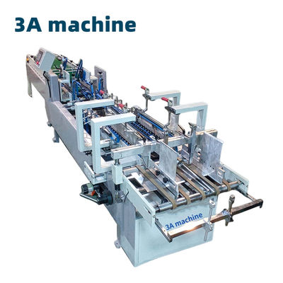 Folding Cardboard Box Machine 6*1*1.35M Paper Box Making Mahine met Glue Machine
