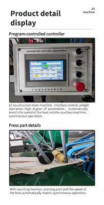 800AG-2 Automatische Bottom Lock Gluing Machine Paper Folder Gluer Machine Gemakkelijk te debuggen