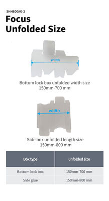 Bottom Lock en Side Glue Semi-Automatic Folder Gluer voor High Speed Paper Folding