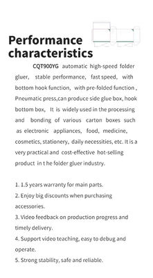 Voorwaarde CQT 900YG-2 Mini Folder Glueer voor onderslot Glueing van doos uitgebreide dozen