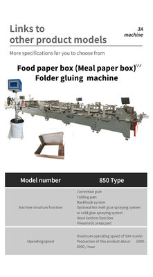 380V/7.5KW Bottom Lock Folding Box Kleefmachine voor de machine-hardwaresector