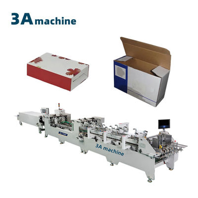 Geaffineerde doos met dubbele vergrendeling Onderste folder Gluermachine voor papiermateriaal 2 3 lagen