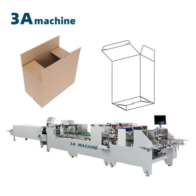 Dual-Lock Bottom Gluing Machine voor karton en gegolfde dozen 3500KG Gewicht