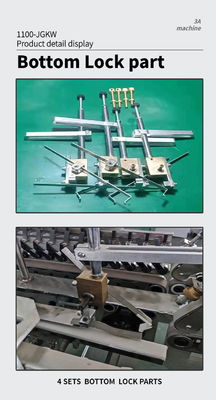 Dual-Lock Bottom Gluing Machine voor karton en gegolfde dozen 3500KG Gewicht