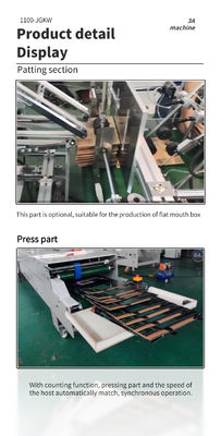 1300 JGKW Karton/golfdoos Dubbel-slot Bottom Folder Gluer Machine voor de markt