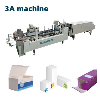 Karton/golfmatig rechte lijndoos Automatische lijmvouwmachine voor papier 200g-650g
