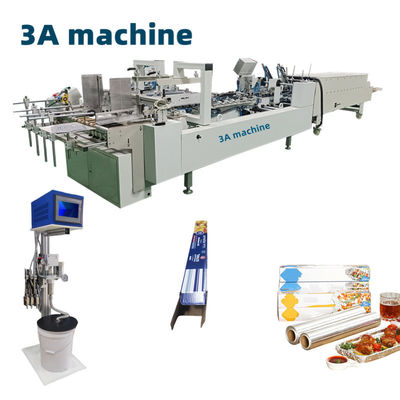 Automatische aluminiumfolie en tinfolie verpakkingsdoos Kleefmachine CQT-800