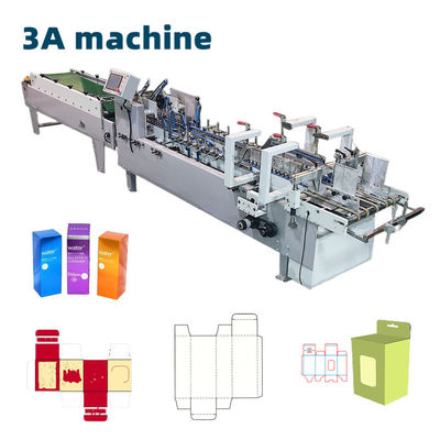 Automatische folder Gluer Machine ZH 800 Elektrisch aangedreven zijlijmbox Rechte lijnbox