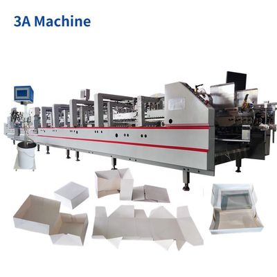 Kartonpapier 200g-650g 6 hoeken folder Gluer machine voor 4 hoek doos vouwen