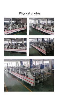 Kartonpapier 200g-650g 6 hoeken folder Gluer machine voor 4 hoek doos vouwen