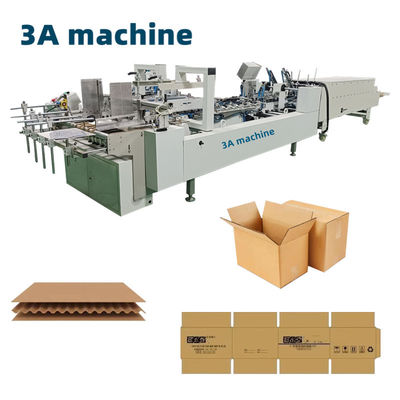 PLC-gestuurd CQT-800WK-1 golfmatig papierdoos folder Gluer Machine voor doos verpakking