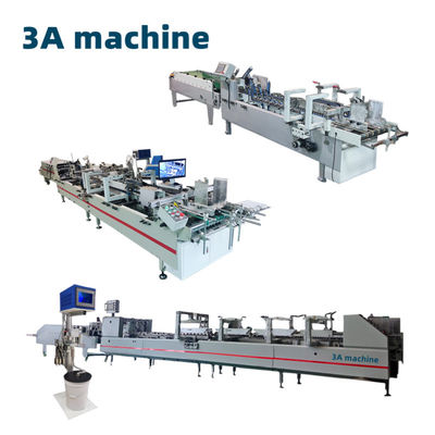 Gluermachine voor zijdelingse lijmmap voor rechte lijn Box Bottom Lock 10.0m*1.2m*1.3m