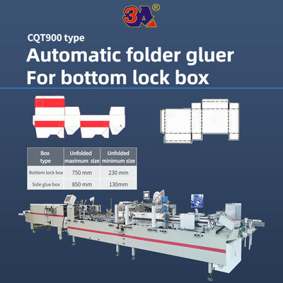 CQT-900-type Automatische folderlijmmachine voor zijlijm rechte lijn Doos Bottom Lock