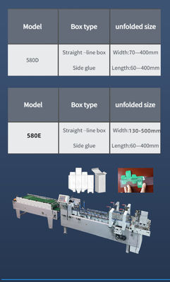 Professionele pneumatische vouwlijmmachine voor 4/6 hoekbox aangedreven type pneumatisch