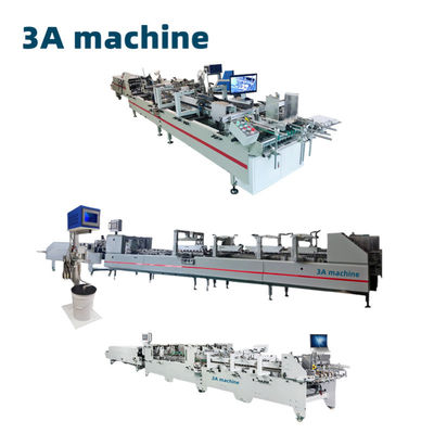 Gluermachine voor golfkarton Kartonnen doos 4.5kw PLC kerncomponenten
