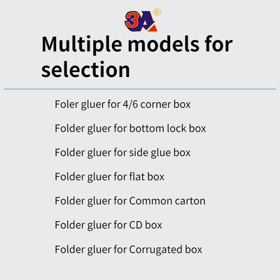 PLC-gecontroleerde folderglueermachine voor gegolfde karton kartondoos 200g-650g papier