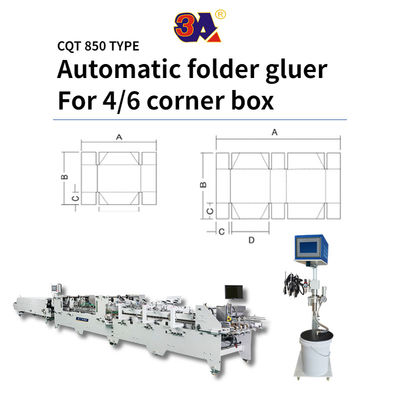 Gluermachine voor carton, kartonnen doos CQT-800A, papier 200g-650g